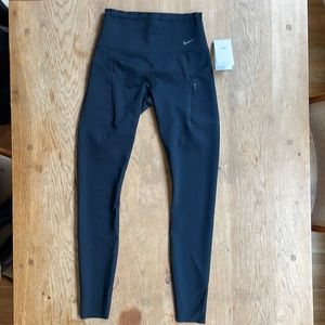 Nike Go Women's Firm-Support High-Waisted Full-Length Leggings Pockets SZ M